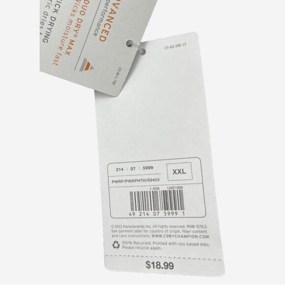 Champion C9 Purple High Performance Tank Top w/ Built-in Bra XXL - Picture 8 of 8